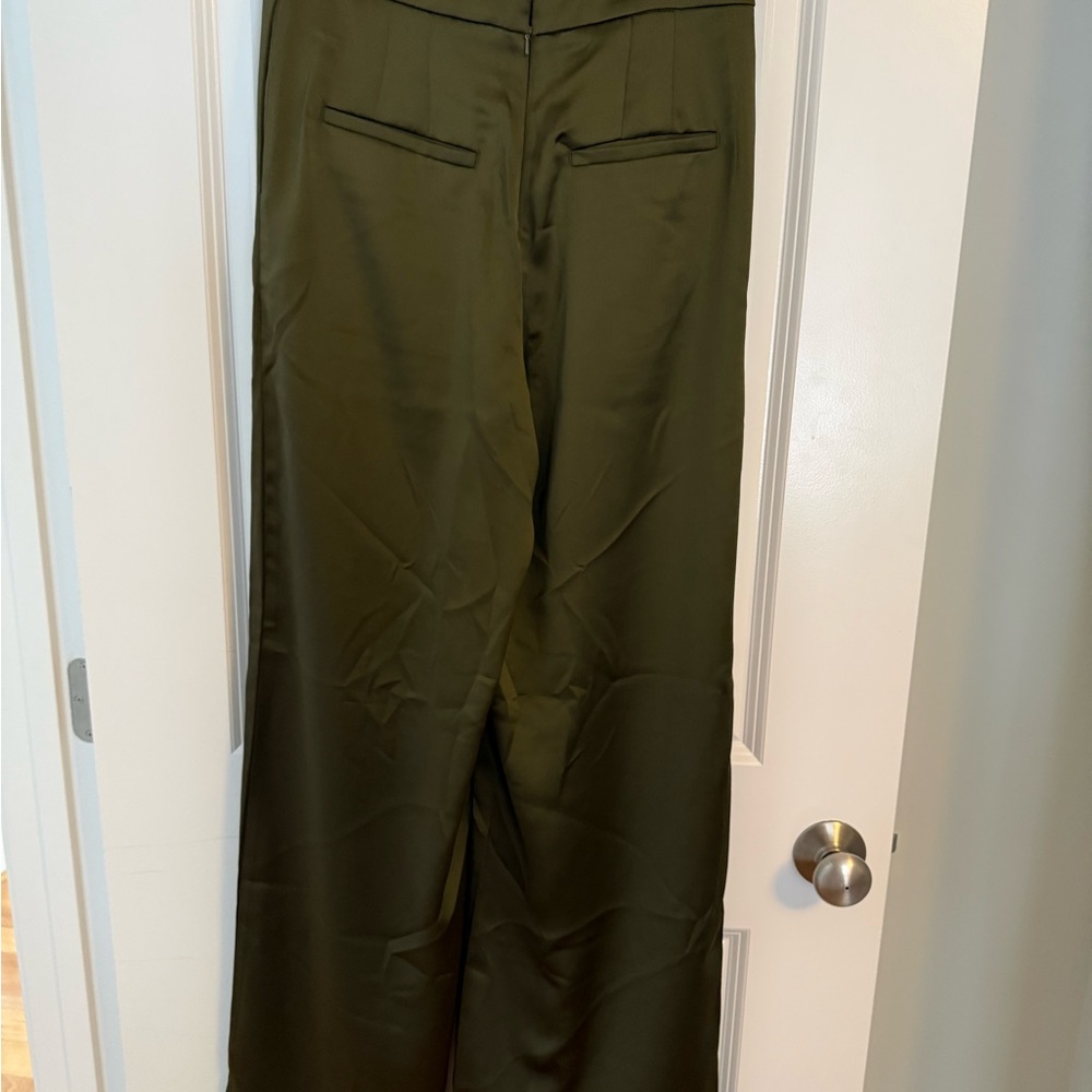 Banana Republic Dark Green Wide Leg Pants - Picture 2 of 2